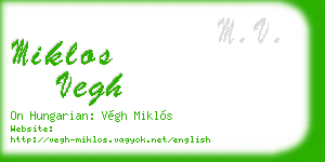 miklos vegh business card