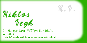 miklos vegh business card